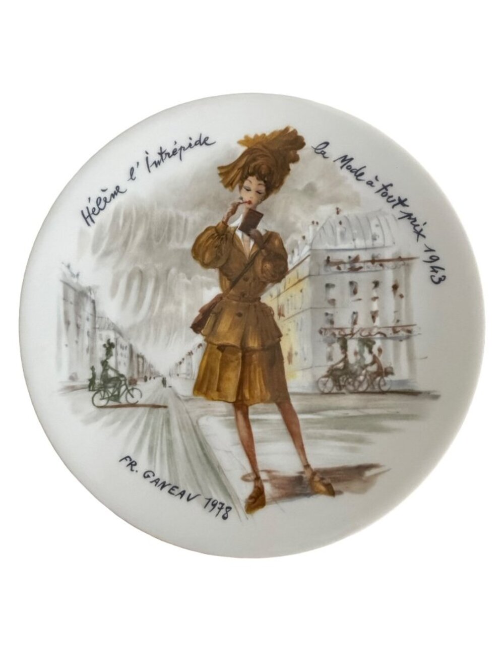 D'Arceau-Limoges Les Femmes Du Siècle 1943 Hélène L'Intrépide Collector Plate FR